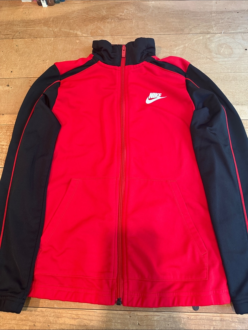 Nike Boy’s Red and Black Full-Zip Performance Jacket
